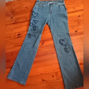 Denim 24/7 Embellished Heart Jeans Size 12 Tall